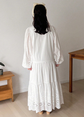 Білий кежуал сукня а-силует SHEIN однотонна