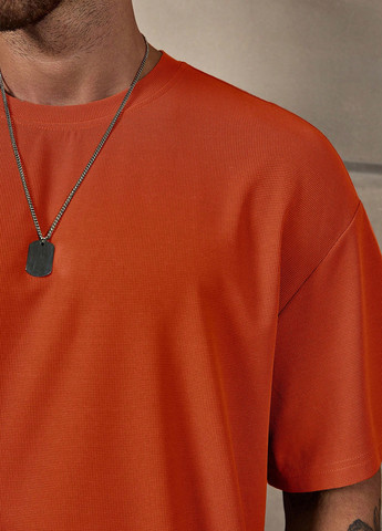 Помаранчевий літній костюм (футболка, шорти) з шортами SHEIN