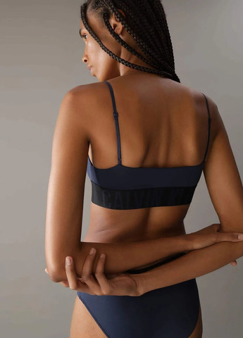 Синій топ бюстгальтер Calvin Klein без кісточок поліамід