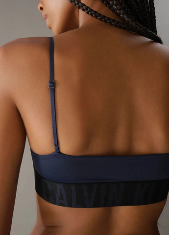 Синій топ бюстгальтер Calvin Klein без кісточок поліамід