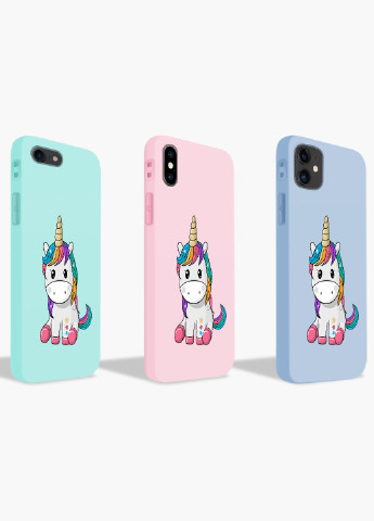 Чехол силиконовый Apple Iphone 8 plus Единорог (Unicorn) Белый (6154-1390) MobiPrint (219534636)