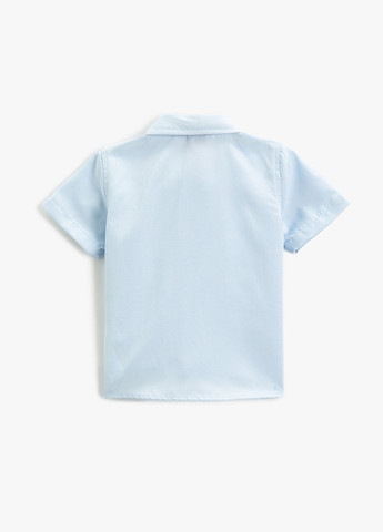 Светло-голубой кэжуал рубашка однотонная KOTON