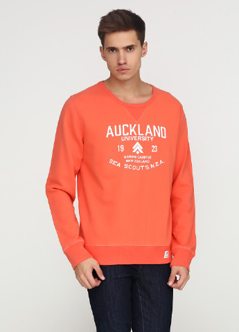 Свитшот New Zealand - крой надпись оранжевый кэжуал - (88564553)