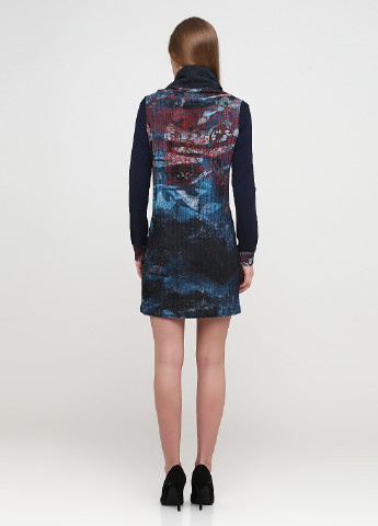 Синя кежуал плаття, сукня а-силует Aventures Des Toiles з абстрактним візерунком