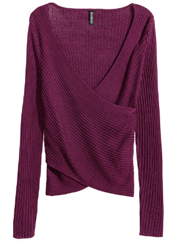 Сиреневый демисезонный джемпер пуловер H&M