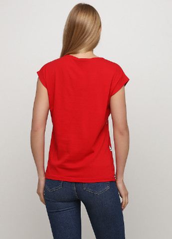 Красная летняя футболка London Look
