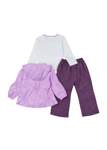 Фіолетовий демісезонний костюм (вітровка, брюки, реглан) Aimico