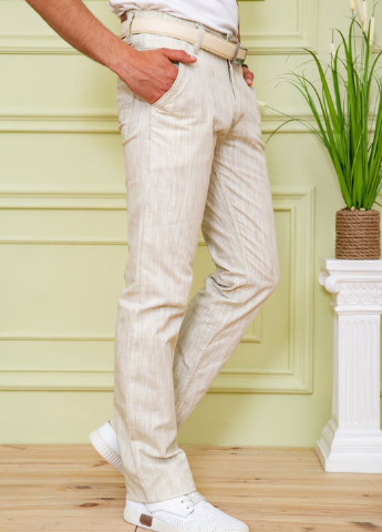 Светло-бежевые кэжуал летние прямые брюки Ager