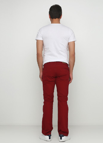 Красные кэжуал демисезонные прямые брюки Colours