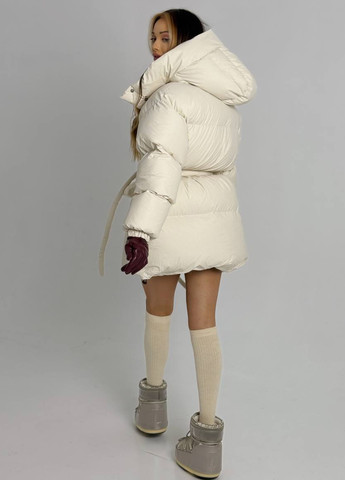 Молочный зимний Пуховик No Brand