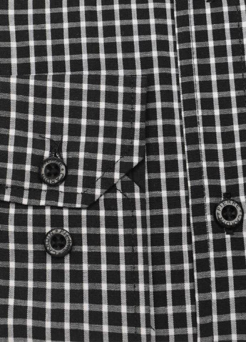 Черная кэжуал рубашка в клетку Pierre Cardin