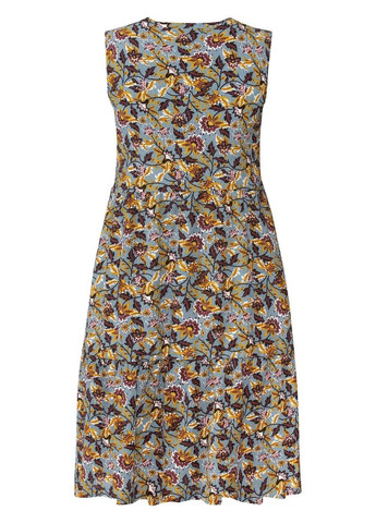 Светло-синее кэжуал платье а-силуэт Esmara с цветочным принтом