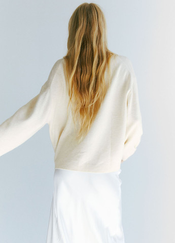 Кремовий демісезонний джемпер оверсайз H&M