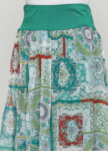 Зеленая кэжуал с рисунком юбка Made in Italy клешированная