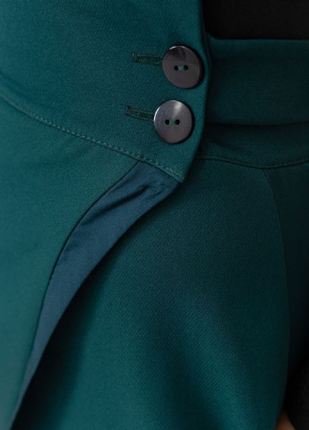 Темно-зеленая кэжуал однотонная юбка Van Gils на запах