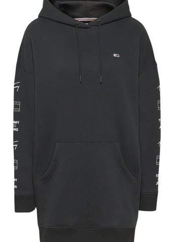 Черное кэжуал платье Tommy Hilfiger с логотипом