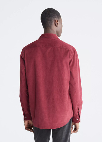 Красная кэжуал рубашка однотонная Calvin Klein