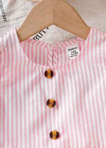 Рожевий літній костюм (топ, штани) SHEIN