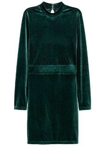 Зелена кежуал плаття, сукня футляр H&M однотонна