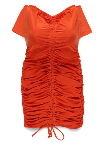 Оранжевое коктейльное платье Stylewise однотонное