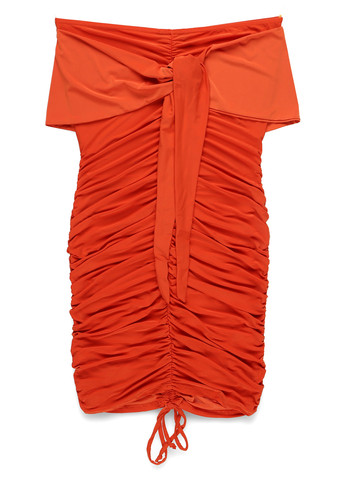 Оранжевое коктейльное платье Stylewise однотонное