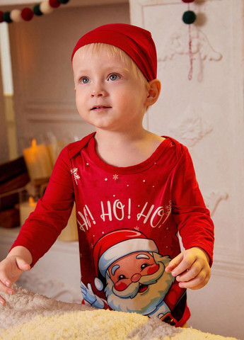 Червоний демісезонний комплект (боді, шапка) SHEIN