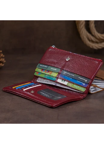 Женский кожаный кошелек 18,5х9х1,5 см st leather (229460644)