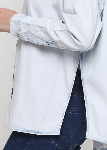 Голубой джинсовая рубашка однотонная Esmara