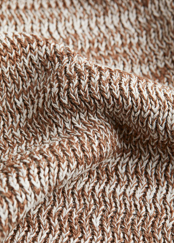 Коричневое кэжуал платье H&M меланжевое