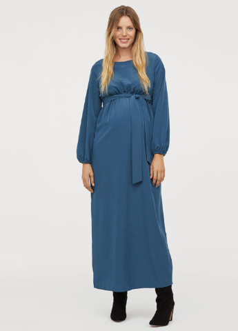 Морской волны кэжуал платье для беременных в стиле ампир H&M однотонное