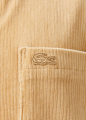 Светло-коричневая кэжуал рубашка однотонная Lacoste