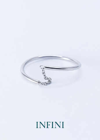 Кольцо серебряное Infini с цепочкой (250570267)