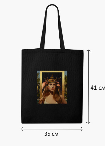 Еко сумка шоппер черная Ренессанс Лана дел Рей (Renaissance Lana Del Rey) (9227-1590-BK) MobiPrint (236390603)