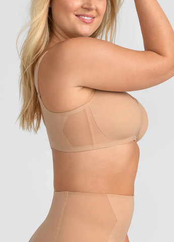 Бежевий безшовний бюстгальтер Honeylove без кісточок нейлон