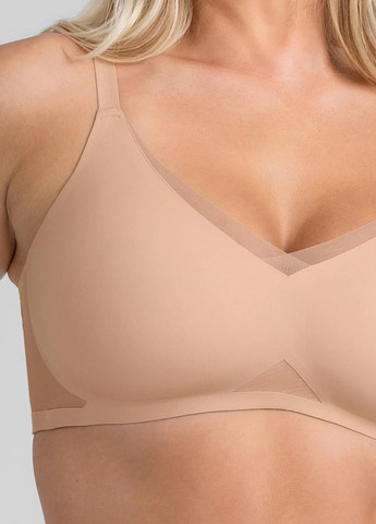 Бежевий безшовний бюстгальтер Honeylove без кісточок нейлон