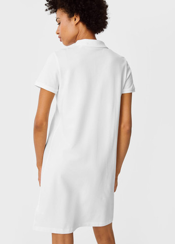 Белое кэжуал платье поло C&A однотонное