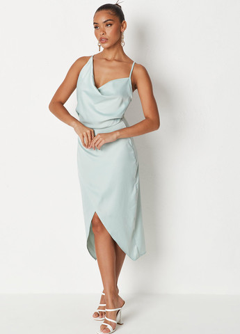 Мятное коктейльное платье платье-комбинация Missguided однотонное