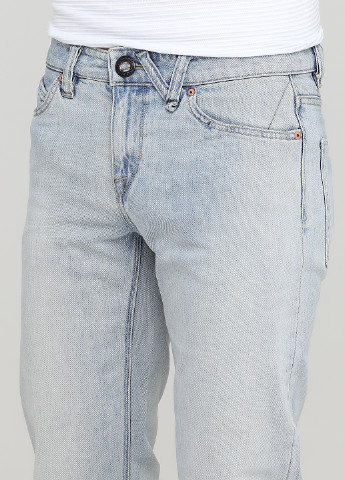 Голубые демисезонные скинни джинсы Volcom