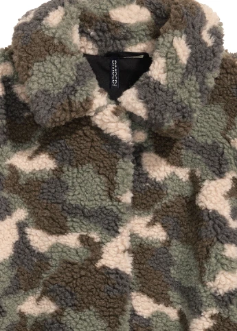 Шуба,зелений в кольорові візерунки, Divided H&M (251419793)