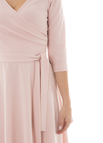 Світло-рожева кежуал сукня кльош Luniani однотонна