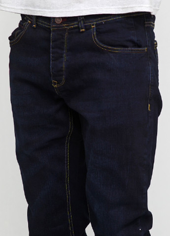 Темно-синие демисезонные прямые джинсы NESCOLY