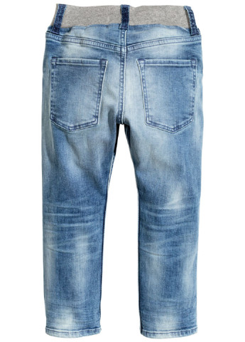 Голубые демисезонные прямые джинсы H&M