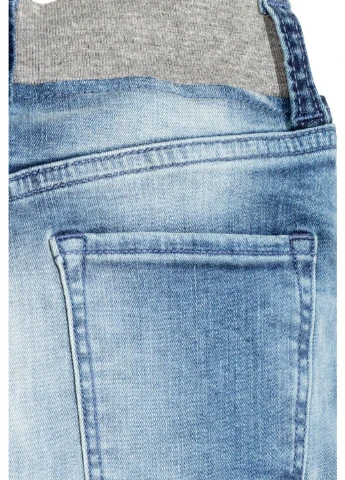 Голубые демисезонные прямые джинсы H&M