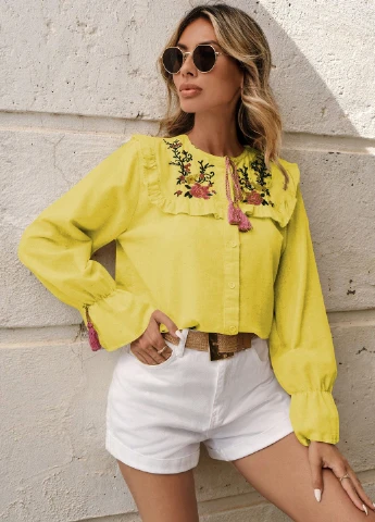 Жовта блуза SHEIN