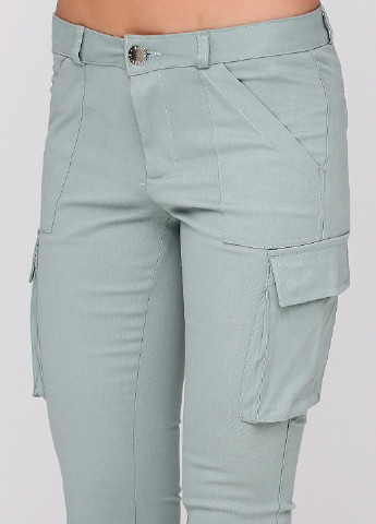 Мятные джинсовые летние карго брюки Mohito