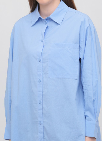 Голубой кэжуал рубашка однотонная Monki