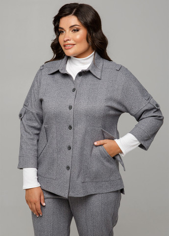 Серый женский жакет A'll Posa меланжевый - демисезонный