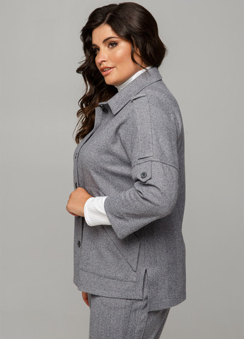 Серый женский жакет A'll Posa меланжевый - демисезонный
