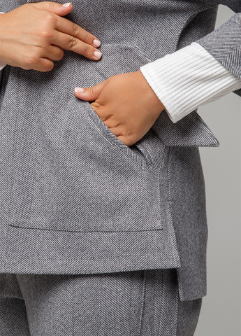 Серый женский жакет A'll Posa меланжевый - демисезонный