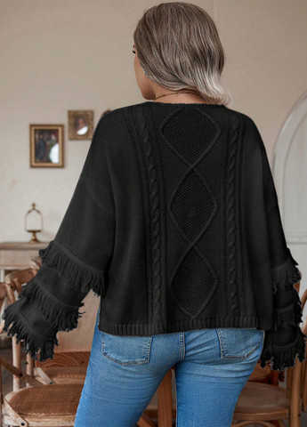 Чорний демісезонний пуловер пуловер SHEIN